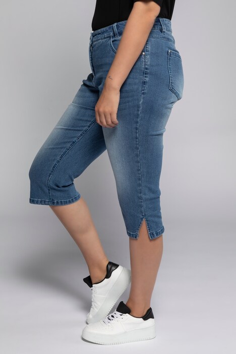 Jeanscapri Sammy, Wascheffekte, schmale 5-Pocket-Form