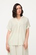 Blouse à manches courtes, boutons dans le dos et pli fantaisie. Coupe oversize.