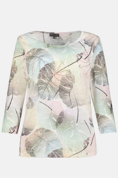 Shirt, Dschungeldruck, Rundhals, 3/4-Arm