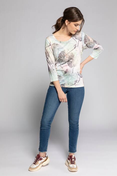 Shirt, Dschungeldruck, Rundhals, 3/4-Arm
