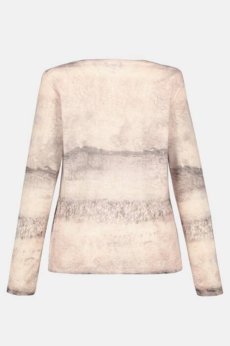 Shirt, Streifen, Statement, Rundhals, Langarm