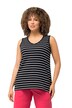 Top, 2-balení, proužky/ jednobarevné, výstřih do V, bez rukávů