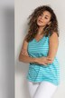 Hauts, lot de 2, rayures/uni, col en V, sans manches