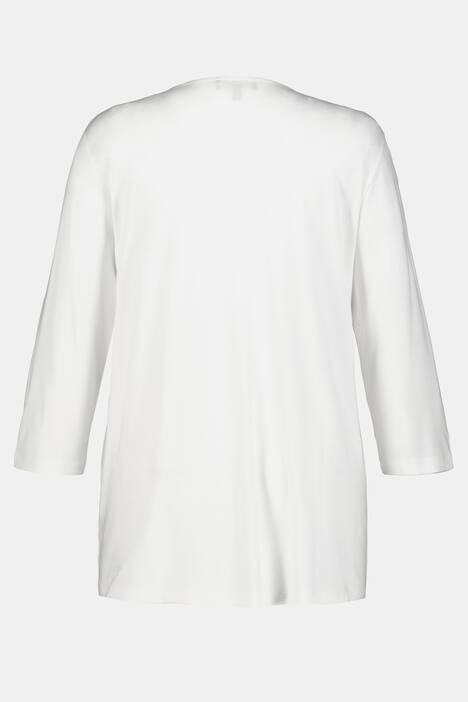 2-in-1-Shirt, Rundhals, 3/4-Ärmel, Metallic-Ösen