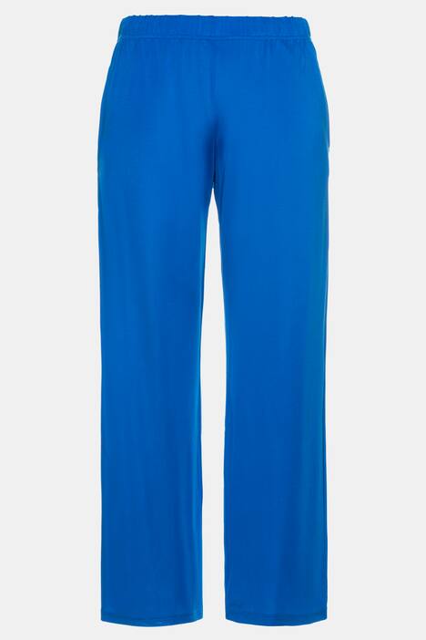 Hose, weit, gerades Bein, Elastikbund, Piqué Jersey