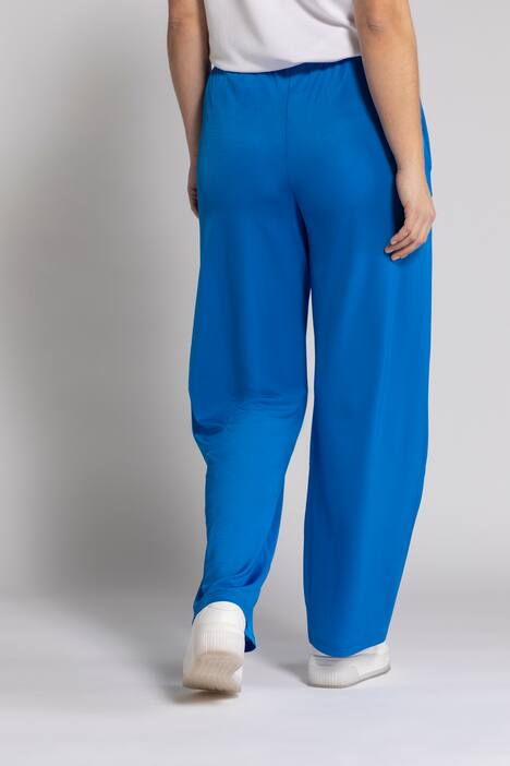 Hose, weit, gerades Bein, Elastikbund, Piqué Jersey