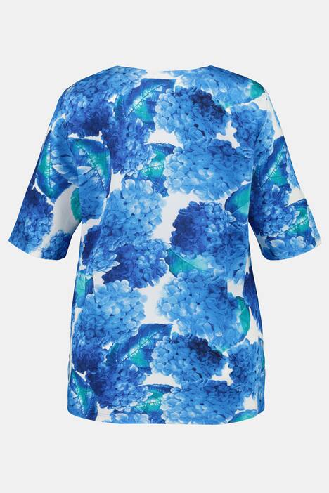 Slinkyshirt, Halbarm, Hortensien Design