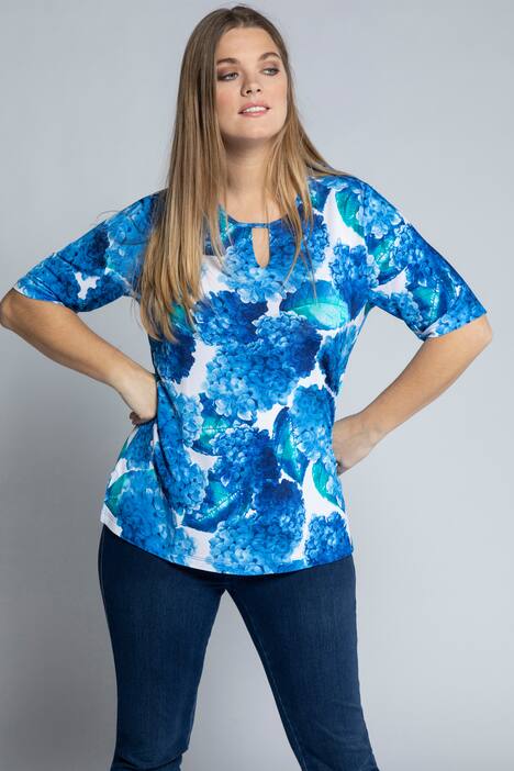 Slinkyshirt, Halbarm, Hortensien Design