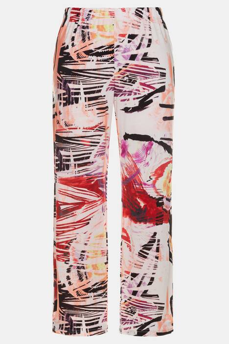 Slinkyhose, gerades Bein, Elastikbund, Blüten-Design