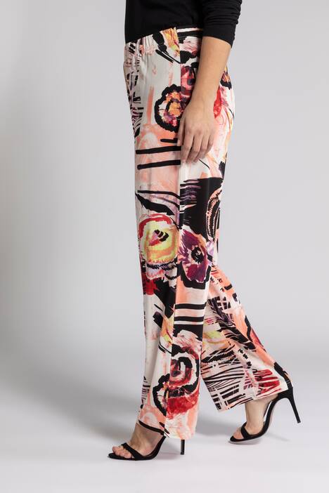 Slinkyhose, gerades Bein, Elastikbund, Blüten-Design