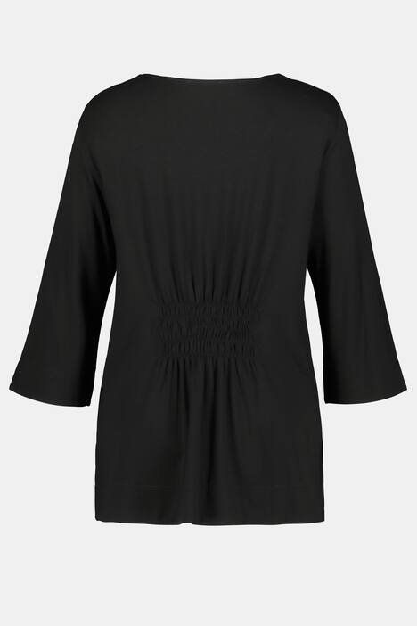 Shirt, Rundhals, 3/4-Ärmel, Taille hinten gesmokt
