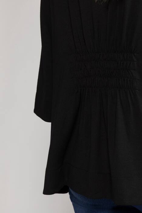 Shirt, Rundhals, 3/4-Ärmel, Taille hinten gesmokt
