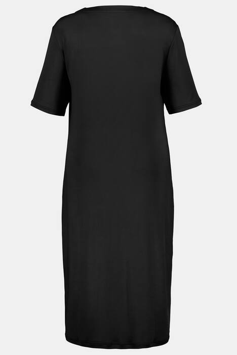 Slinkykleid, V-Ausschnitt, Halbarm
