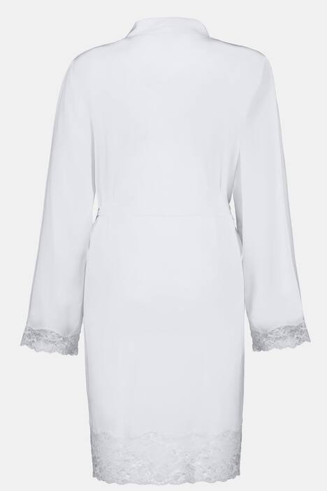 Kimono, Stickereien, Oversized, schimmernder Satin