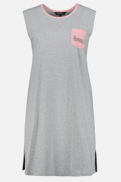 Longshirt, Brusttasche, Rundhals, ärmellos, Biobaumwolle