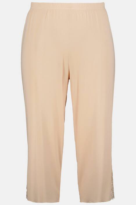 Pyjama, Spitze, V-Ausschnitt, Halbarm, 3/4-Länge