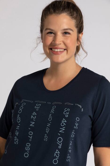 T-Shirt, Nordseeinseln, Slim, Rundhalsausschntt, Halbarm