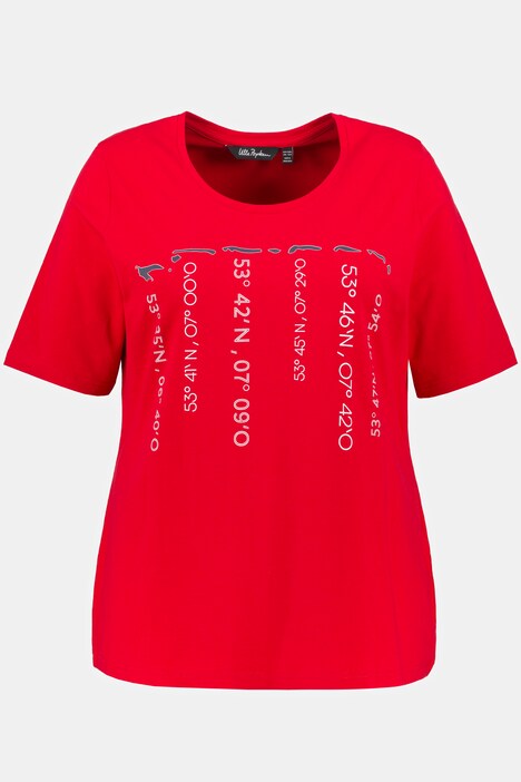 T-shirt, Noordzee-eilanden, slim, ronde hals, korte mouwen
