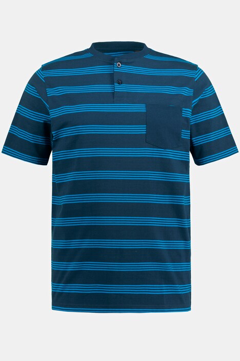 Pyjama, haut rayé, short en tissu uni, jusqu'au 8 XL