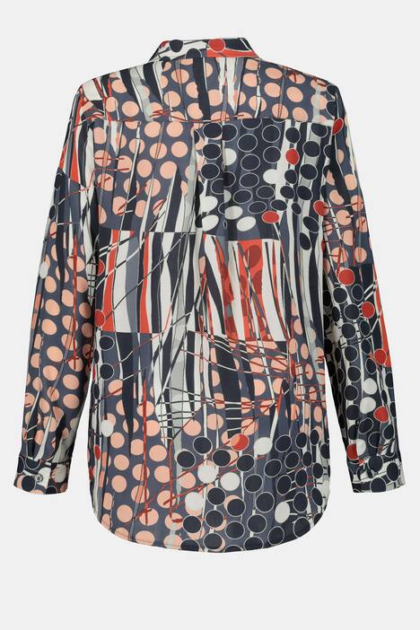 Bluse feel good, grafischer Druck, Langarm