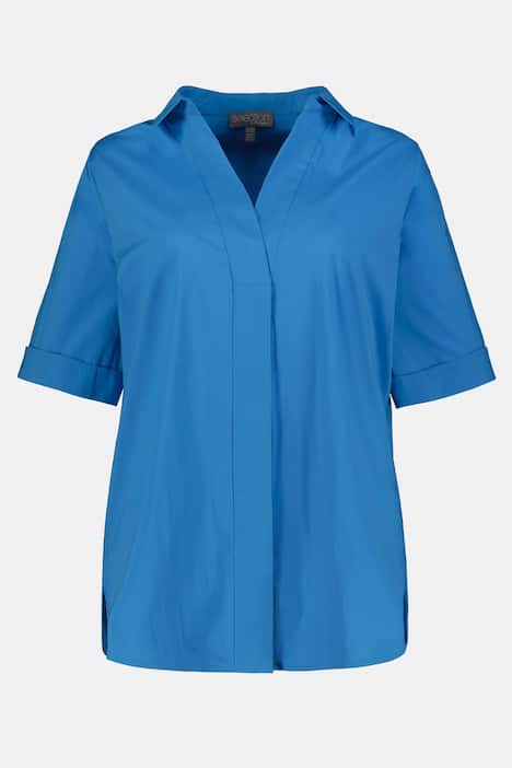 Crinkle Texture Button Front Stretch Shirt