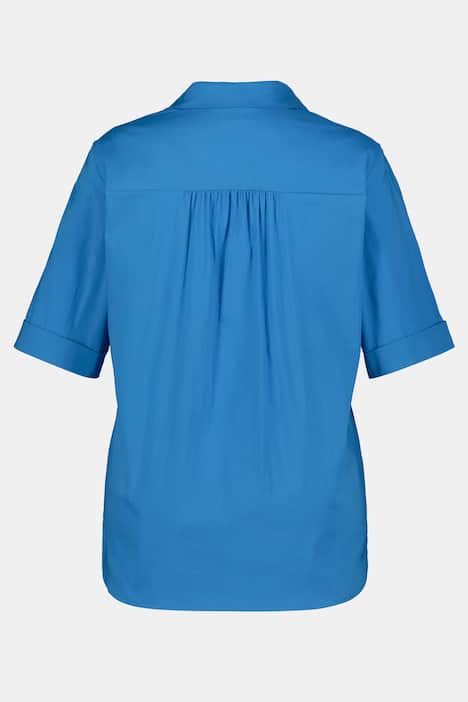 Crinkle Texture Button Front Stretch Shirt
