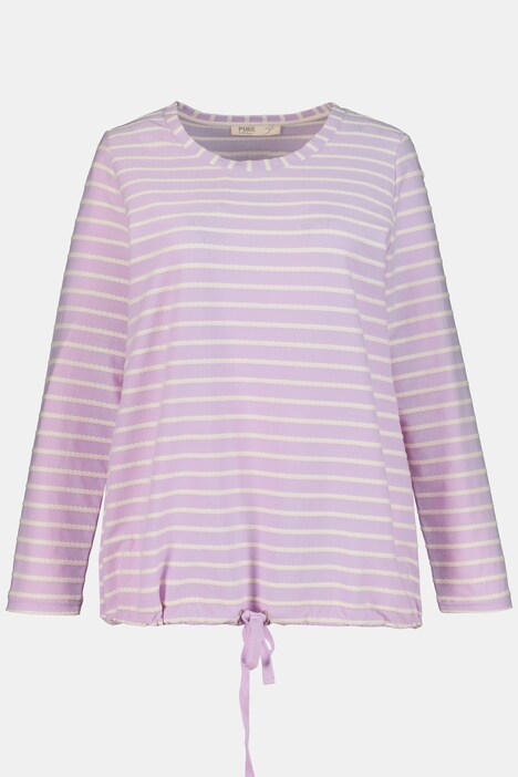 Sweatshirt, Wellenstreifen, Langarm, Biobaumwolle