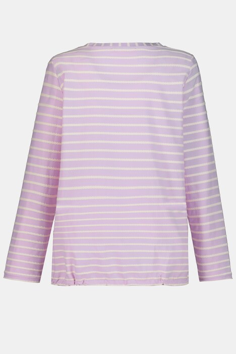Sweatshirt, Wellenstreifen, Langarm, Biobaumwolle