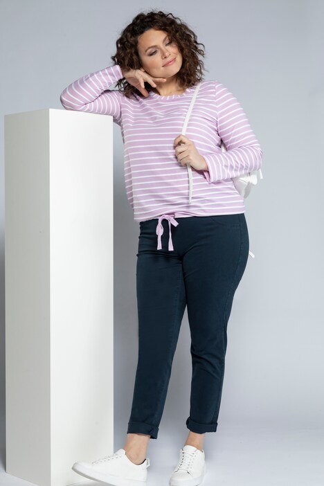 Sweatshirt, Wellenstreifen, Langarm, Biobaumwolle