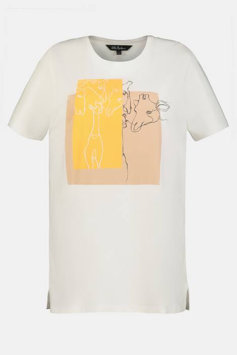 T-Shirt, Giraffe, Relaxed, Rundhals, Halbarm