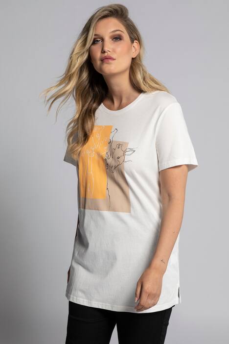 T-Shirt, Giraffe, Relaxed, Rundhals, Halbarm