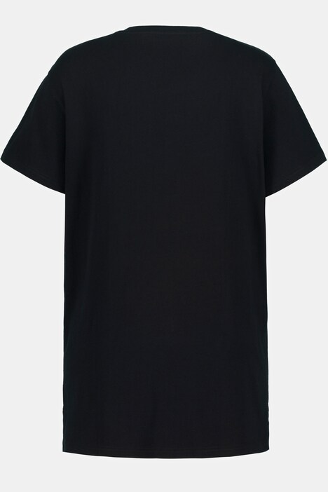 T-Shirt, Vögel, Relaxed, Glitzersteine, Rundhals, Halbarm, Biobaumwolle