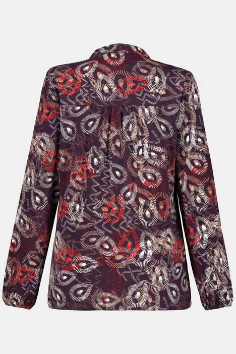 Shirt, Mustermix, V-Ausschnitt, Langarm