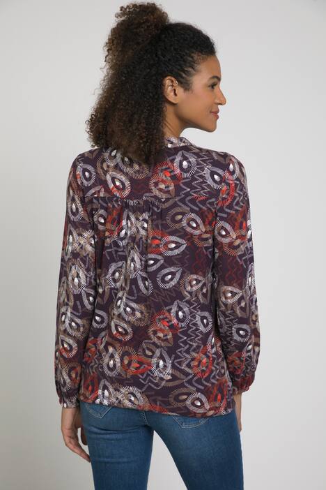 Shirt, Mustermix, V-Ausschnitt, Langarm