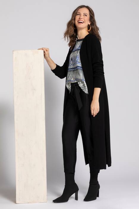 Strickjacke Identity, offene Longform, Langarm