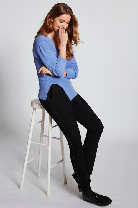 Pullover Identity, seitlicher Saumschlitz, Langarm