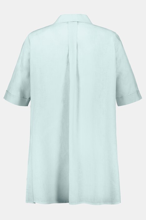 Bluse, Halbarm, weiter Zipfelsaum