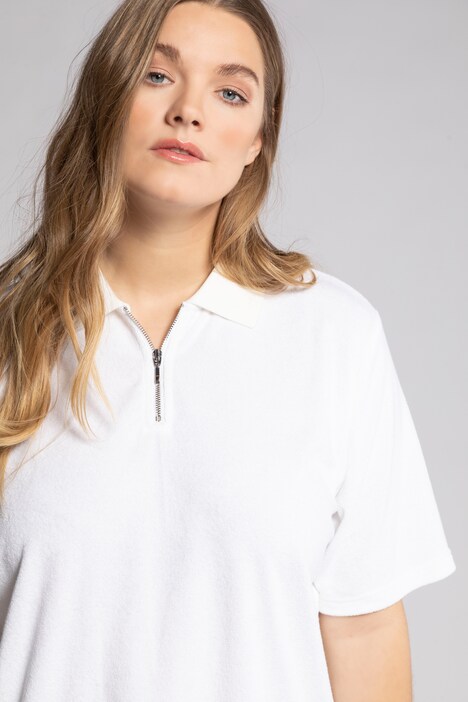 Polo, zip, éponge, manches courtes
