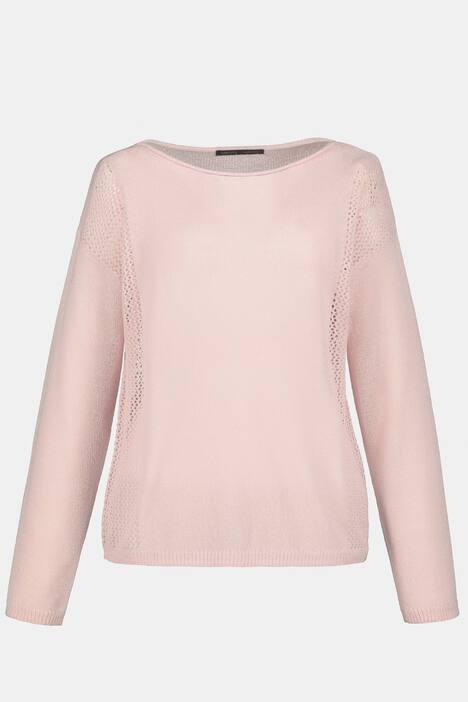 Pullover Identity, Rundhals, Langarm, seitlich Loch Stickereien