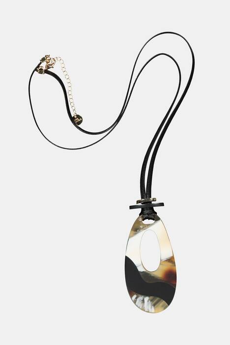 Kette Identity, lang, ovales Amulett