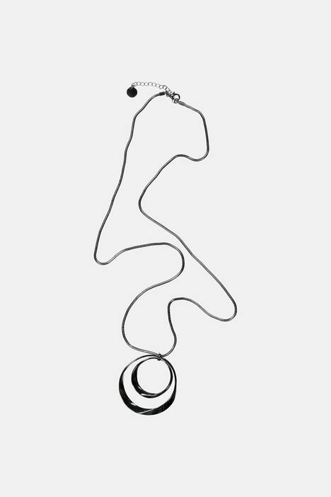 Kette, lang, doppeltes Ring Amulett