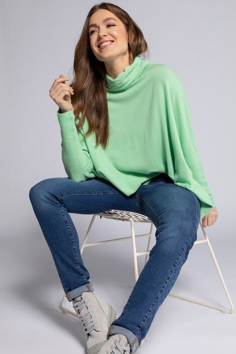 Jeans Julia, Rhomben-Einsatz, Zipper, schmales Bein