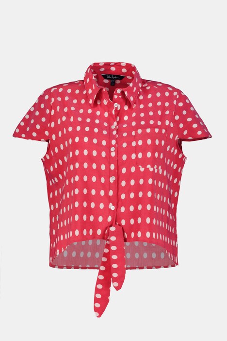 Bluse, Binde-Saum, Slim, Cup-Ärmel