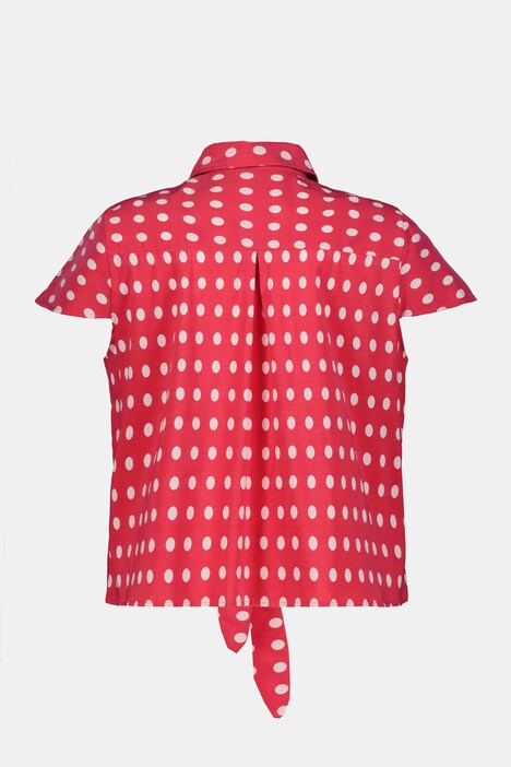 Bluse, Binde-Saum, Slim, Cup-Ärmel