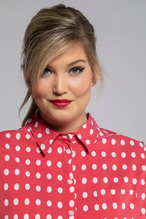 Bluse, Binde-Saum, Slim, Cup-Ärmel