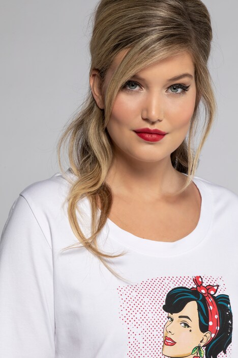 T-Shirt, Rockabilly-Girl, Classic, Rundhals, Halbarm