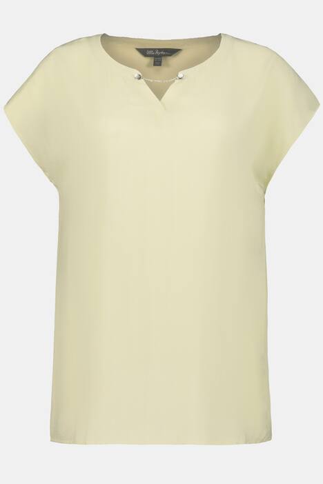 Blusentop, Zierkette, Oversized, Struktur, ärmellos