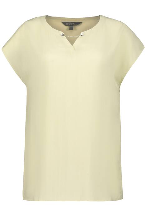Halenkový top, oversize, výstřih s řetízkem, jemná struktura