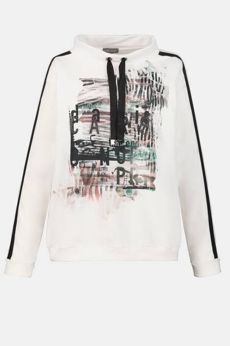 Sweatshirt Identity, Stehkragen, Langarm, Zebra Motiv