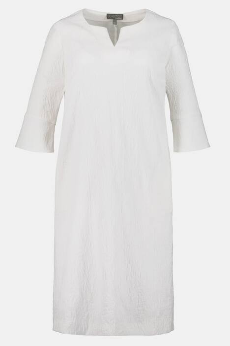 Midikleid, Blattmuster, Tunika-Ausschnitt, 3/4-Arm
